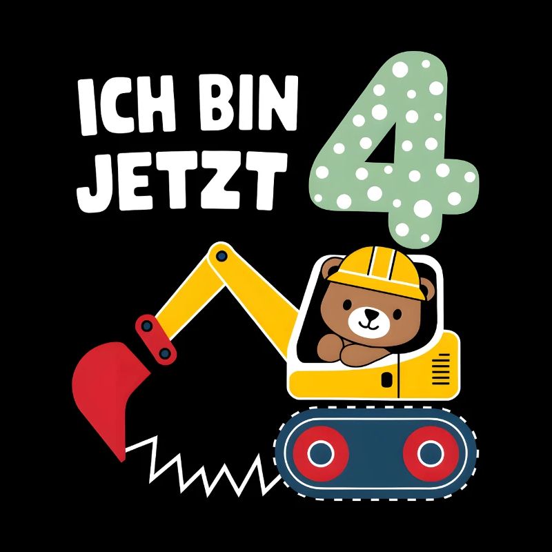 Ich bin jetzt 4 Bagger Bär 4. Geburtstag