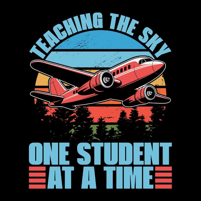Instructeur de vol enseignant la leçon de vol The Sky