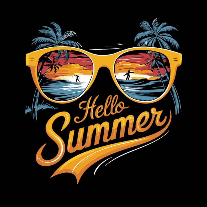 Hello Summer Sonnenbrille Shirt