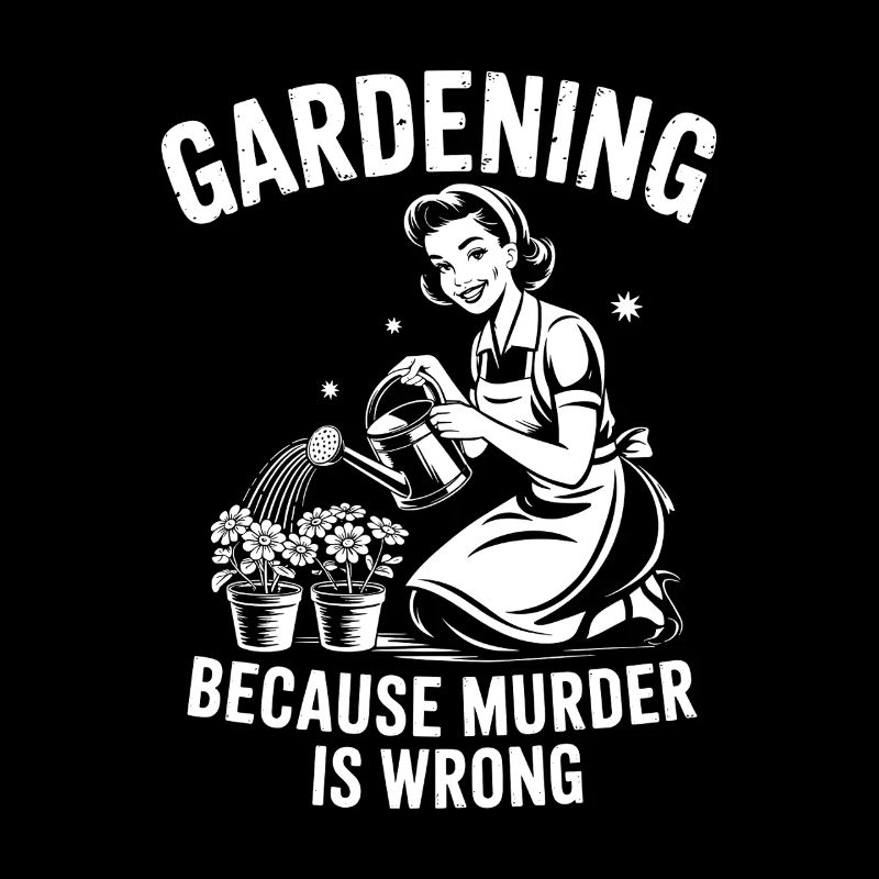 Jardinage Parce que le Meurtre Is Wrong - Rétro des années 50