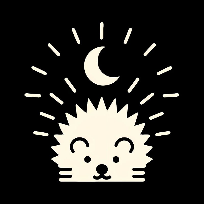Hérisson au clair de lune