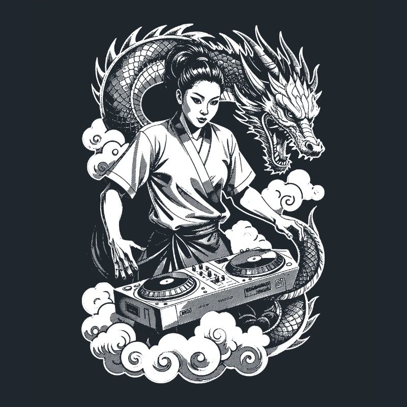 Chemise d’héroïne : Magic DJ Controller avec dragon