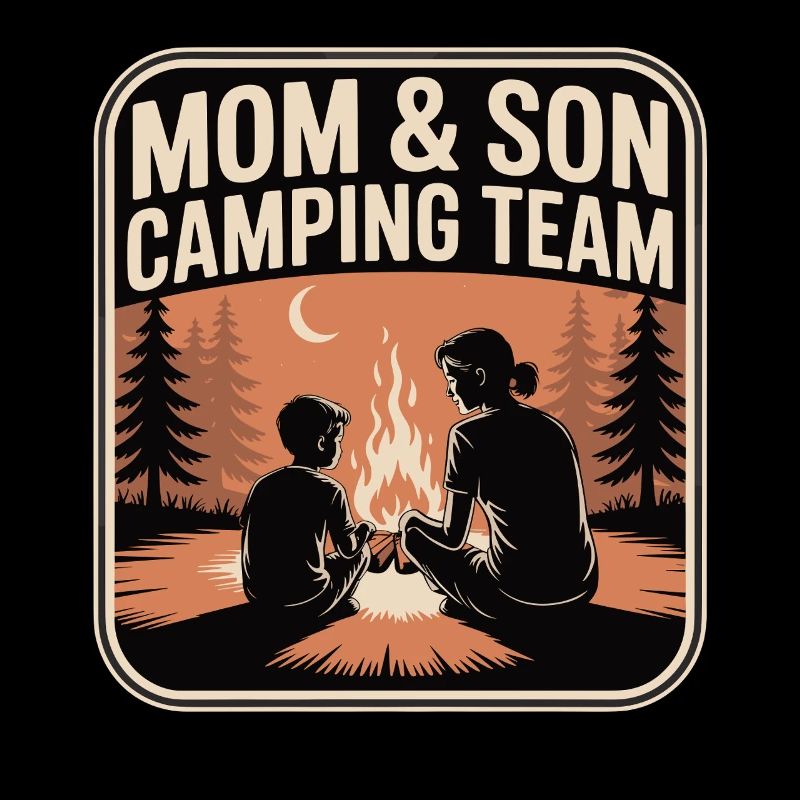Camping Team Mom & Son