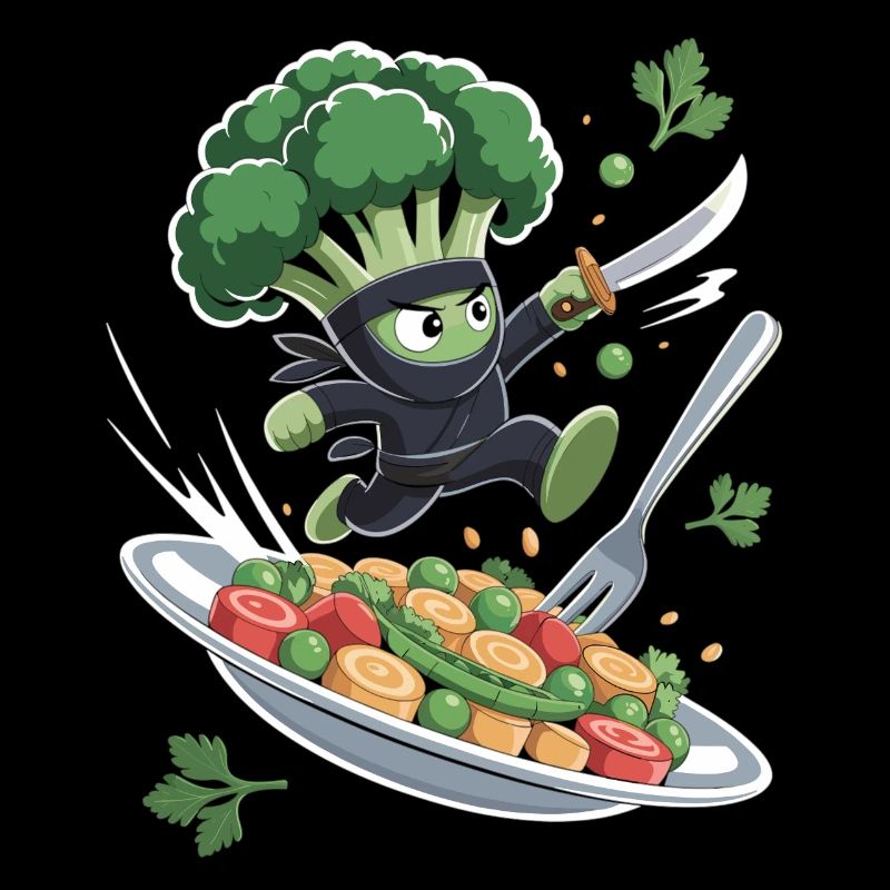 Brocoli Ninja en action