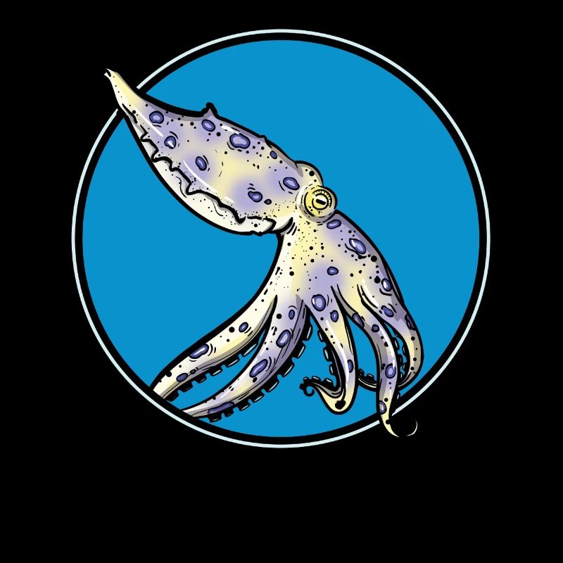 Pieuvre annelée bleue Blaugeringelter Krake