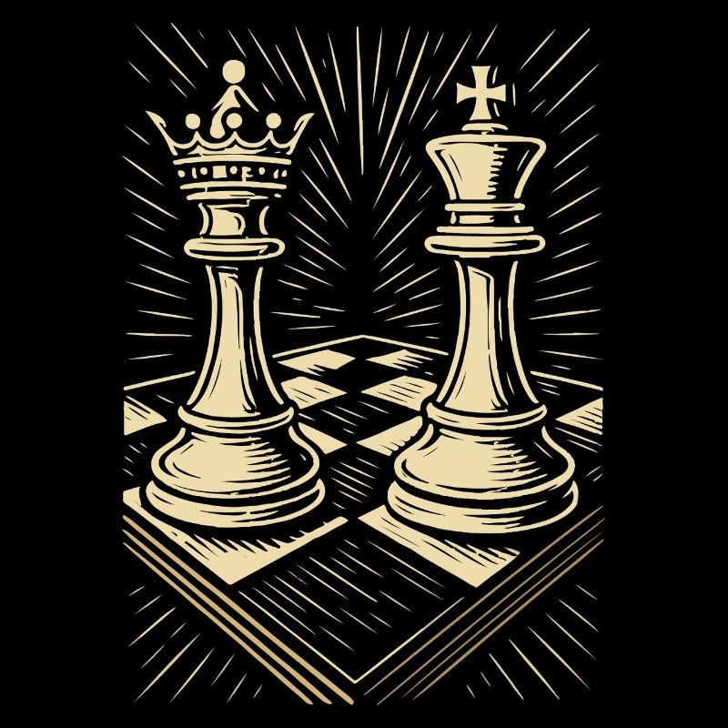 Chess Player Chessboard King Queen Enthusiast