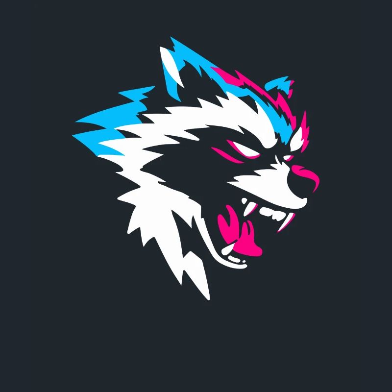 Neon Wolf Head – Conception de jeu agressive