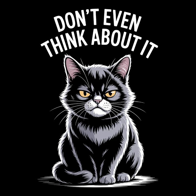 Don't Even Think About It Katze: Humorvolle