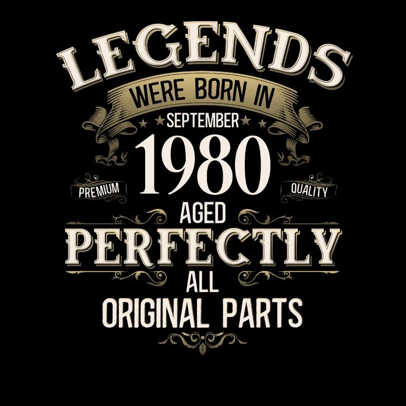 45th Birthday Gift Legend September 1980