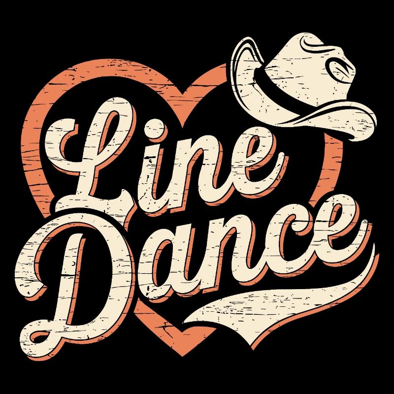 Herz und Cowboy Hut Design Linedance
