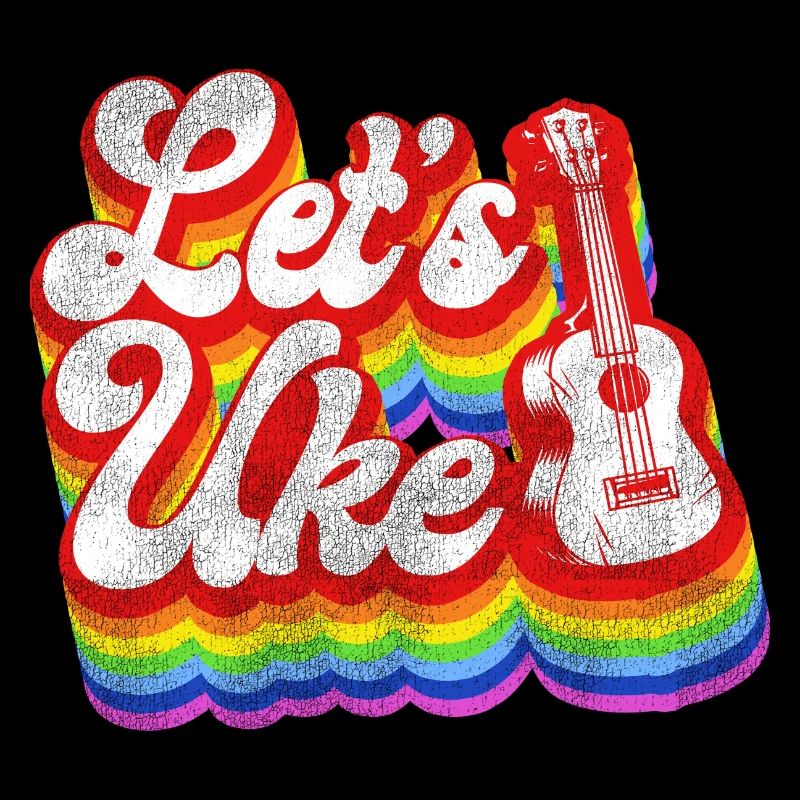 Hawaiian Ukulele Uke Retro Vintage