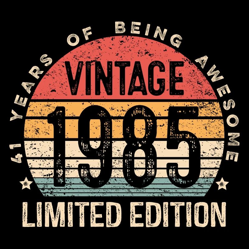 Vintage 1985 Rétro Sunset Edition 41e anniversaire