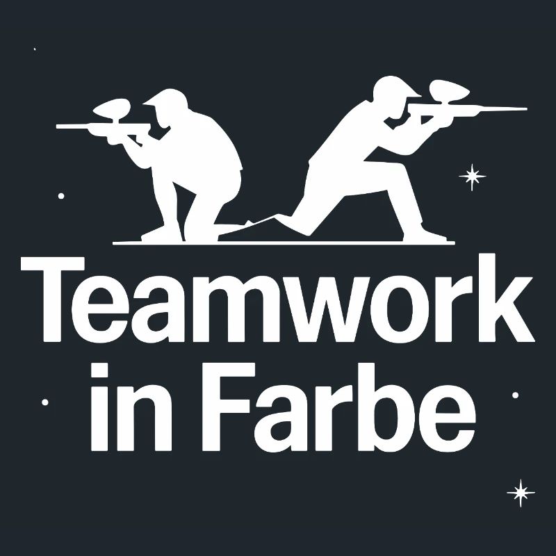 Travail d’équipe dans l’équipe de paintball en couleur pour s’amuser