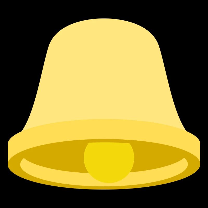 Icône de la clochette jaune – Minimal