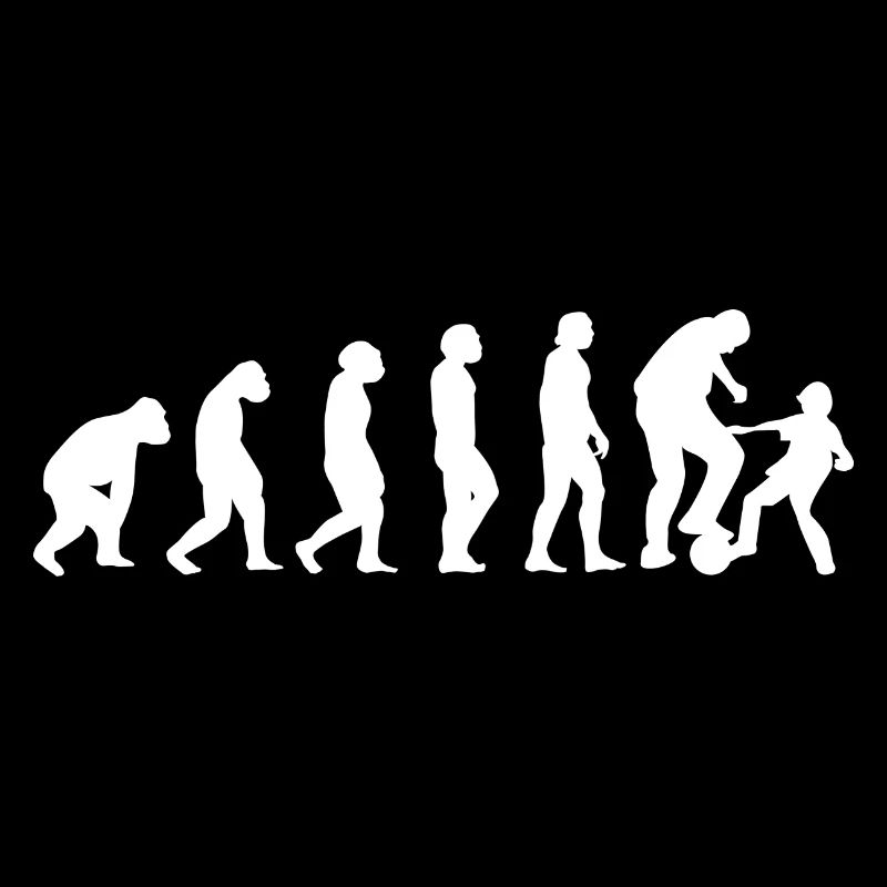 Vater Sohn Fußball Familie Kind Daddy Evolution