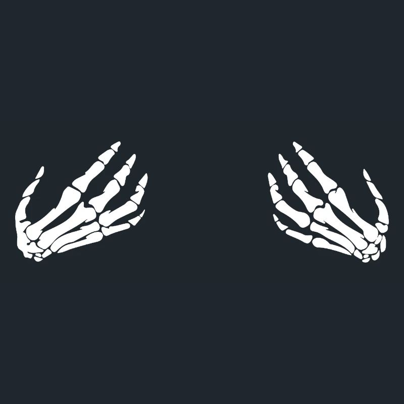 Skeleton hands on boobs
