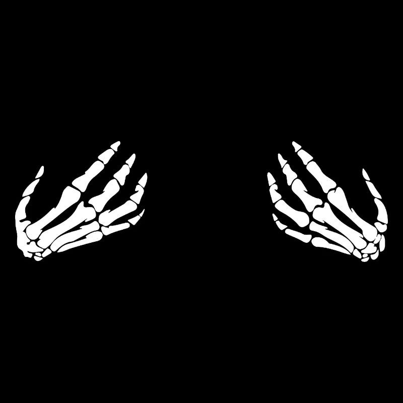 Squelette mains sur les seins
