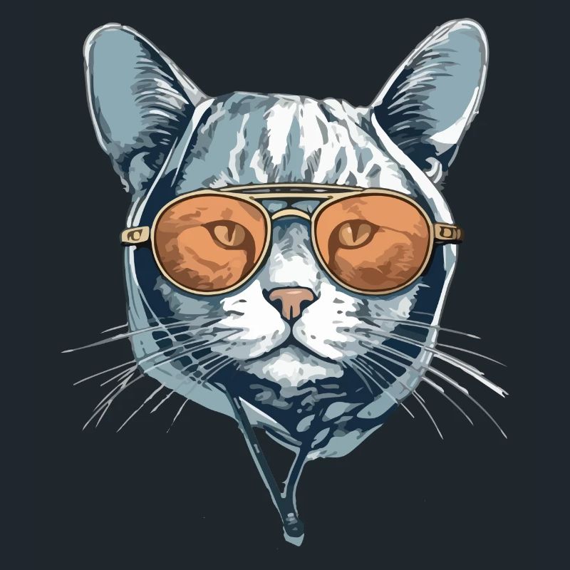 Le chat aux lunettes