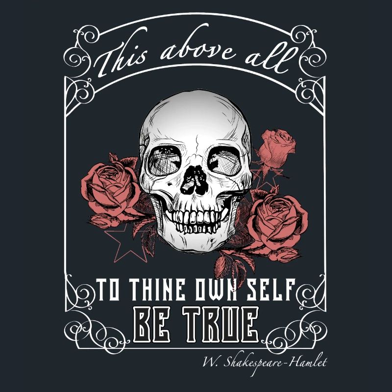 Hamlet's quote "be true"-dark academia