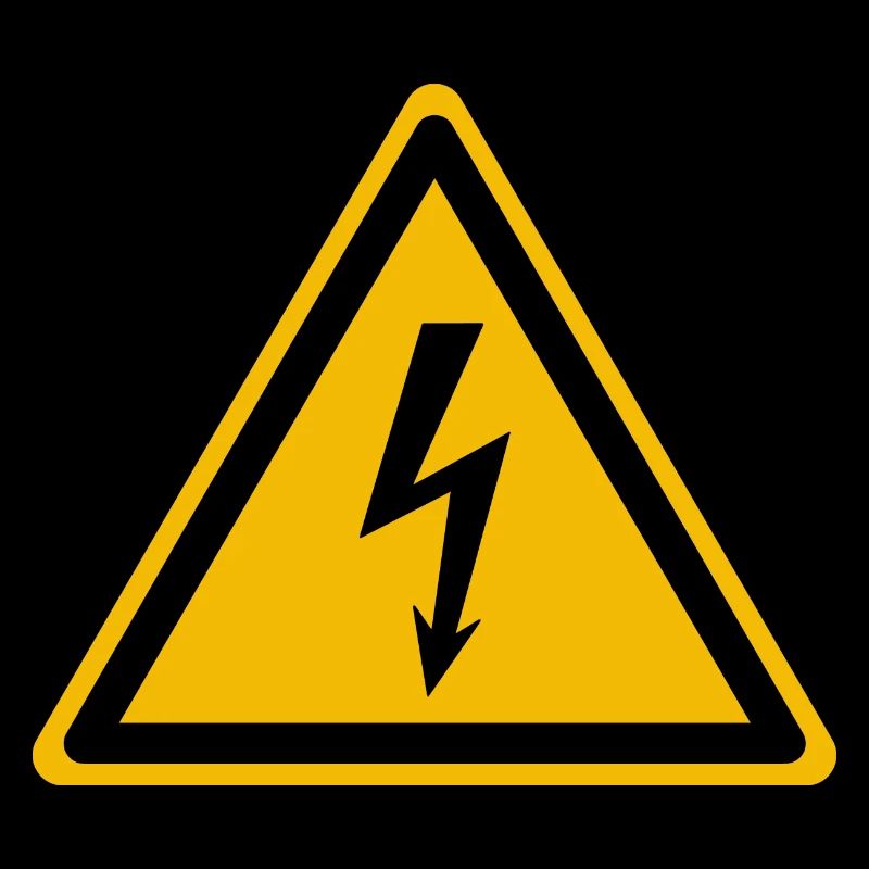 Warning of electric voltage warning signs