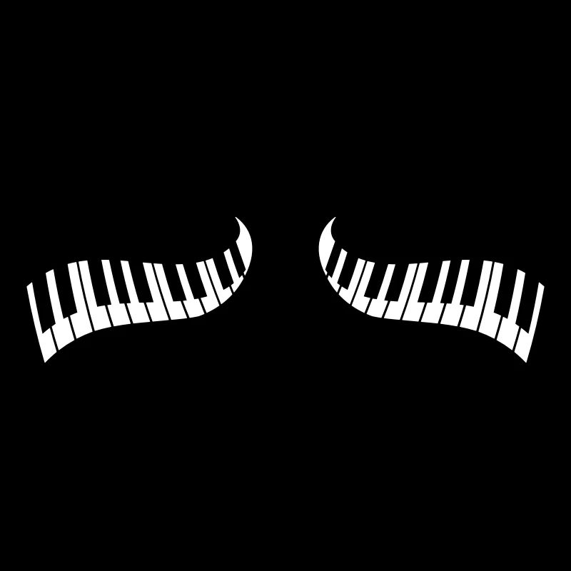 Touches de piano Touche de basse Clavier de symbole de basse