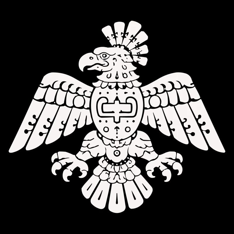 Motif totem d’aigle aztèque