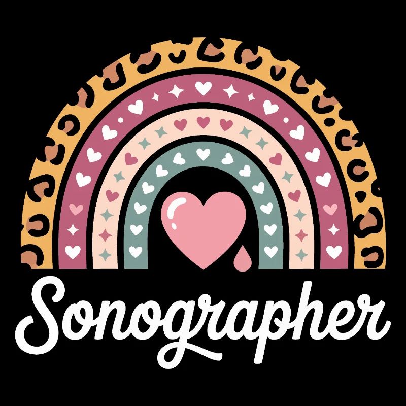 Herz Regenbogen Sonografie Motiv