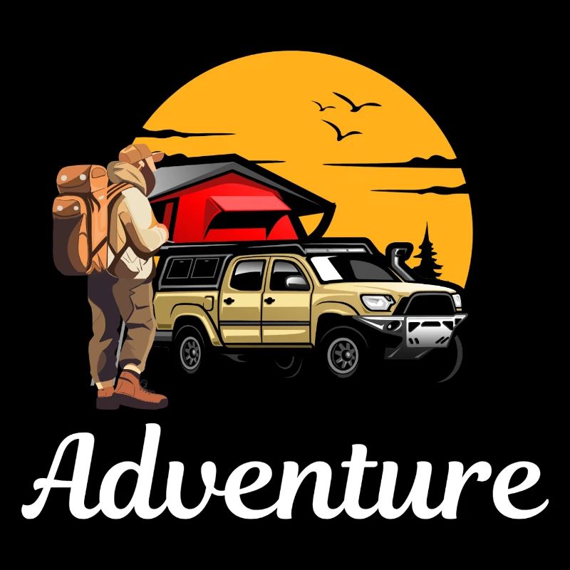 Adventure trail camping road trip