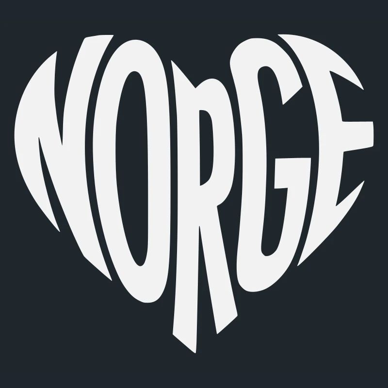 Norge, Norway Heart Typo