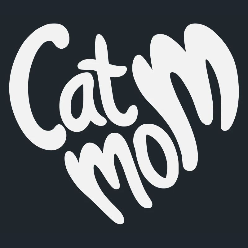 Lettrage en forme de cœur de maman chat