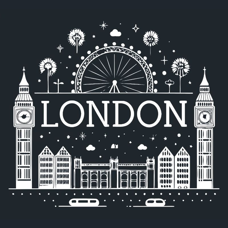 Londres Éclat Skyline et Roue Ferris