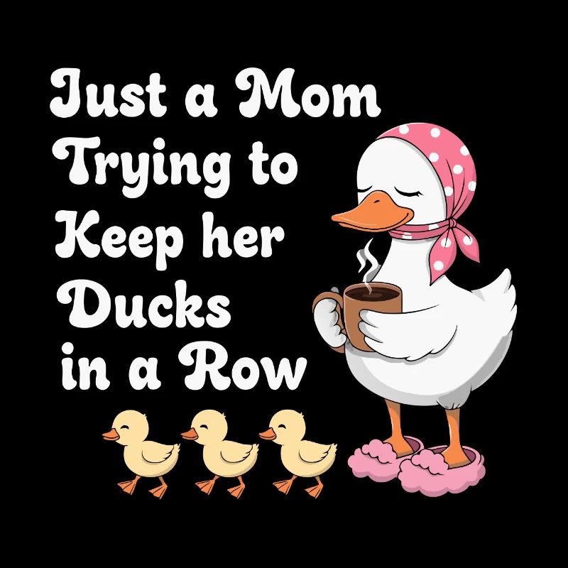 Mom tries to keep her ducks in line