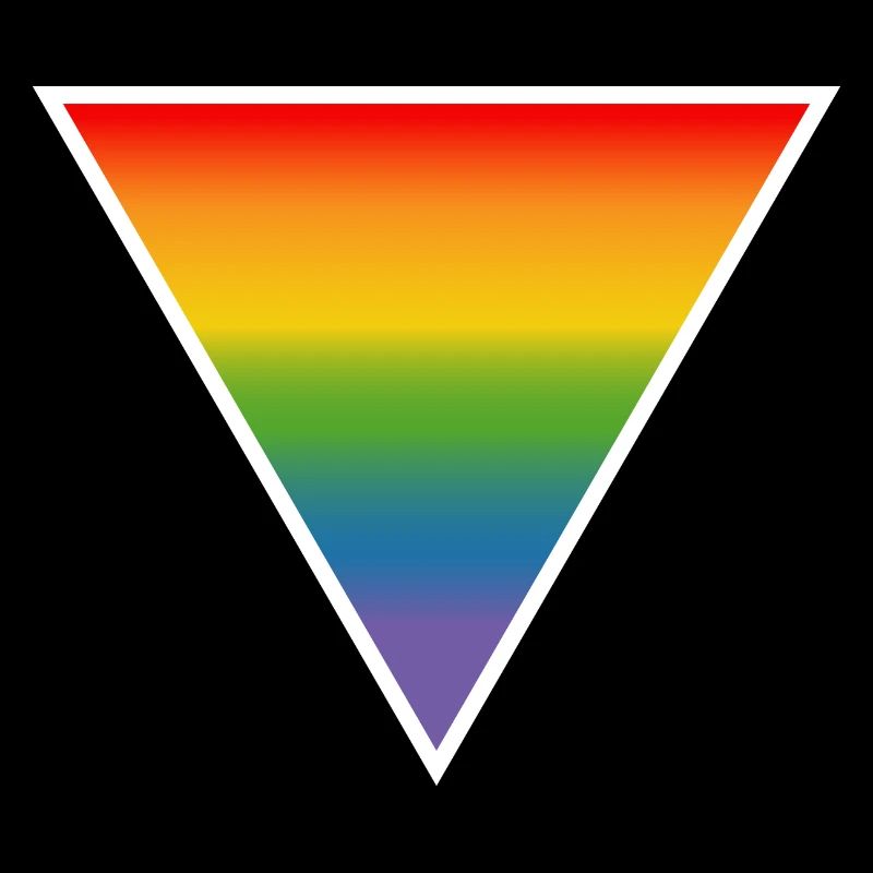 Triangle arc-en-ciel LGBTQIA blanc