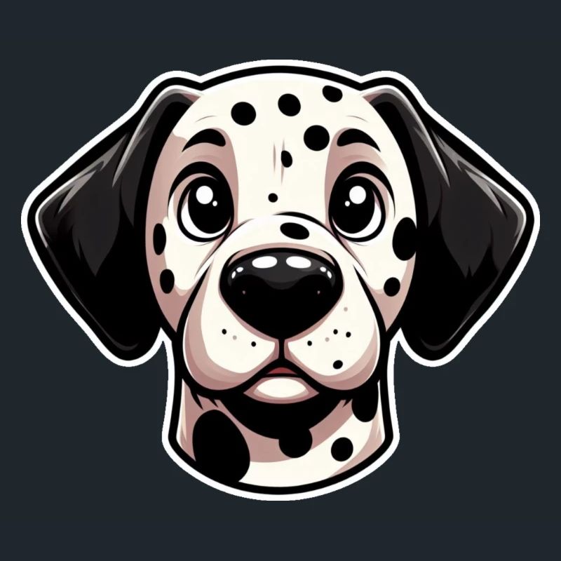 Comic Dalmatiner Kopf Hund