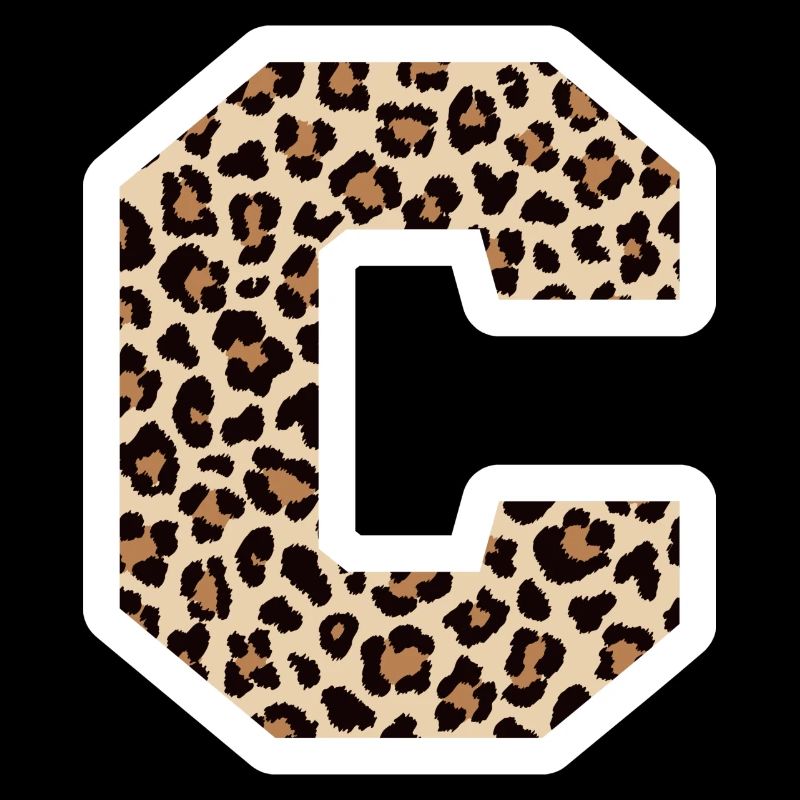 lettre C motif léopard -idée cadeau d’anniversaire