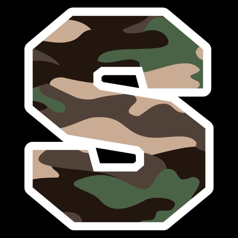 Letter S Military Camouflage - Geschenkidee