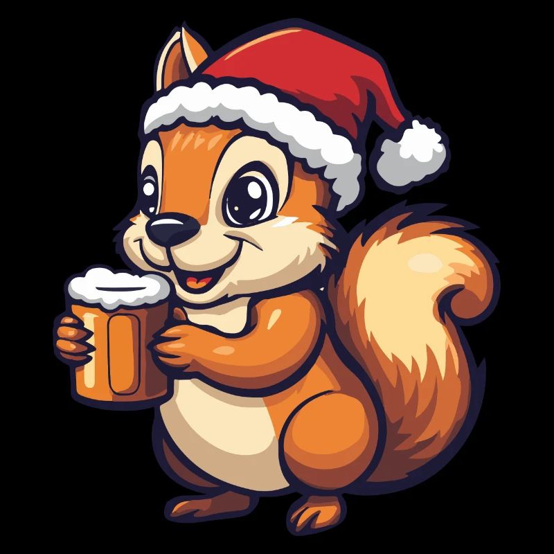 Eichhörnchen Weihnachten Bier