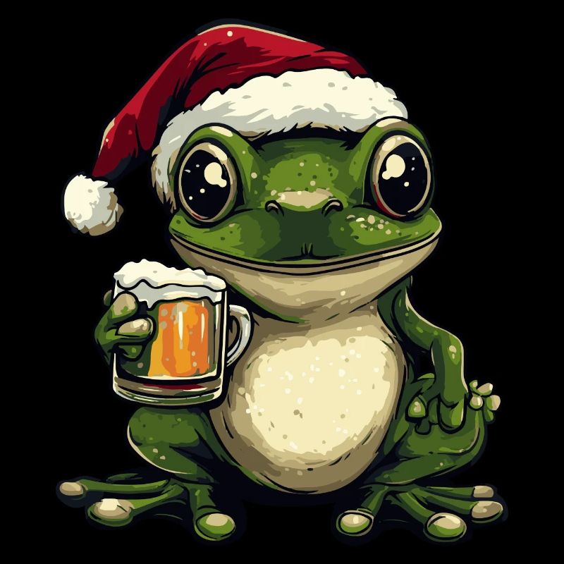 Frosch Weihnachten Bier