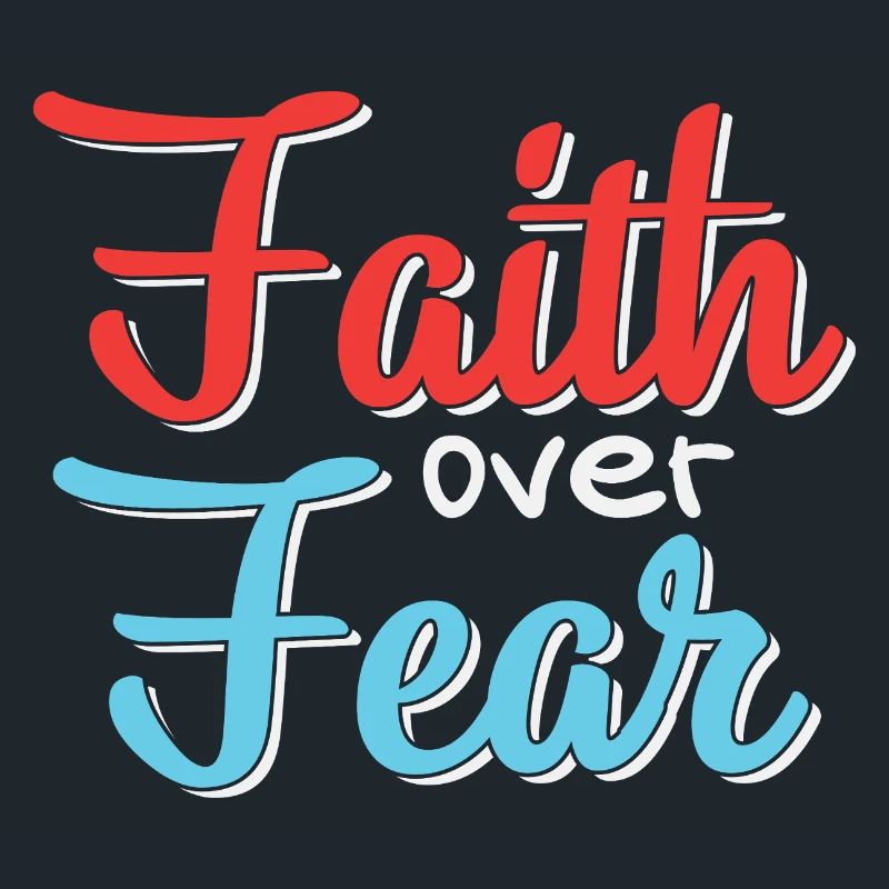 Glaube Über Angst Motiv Design