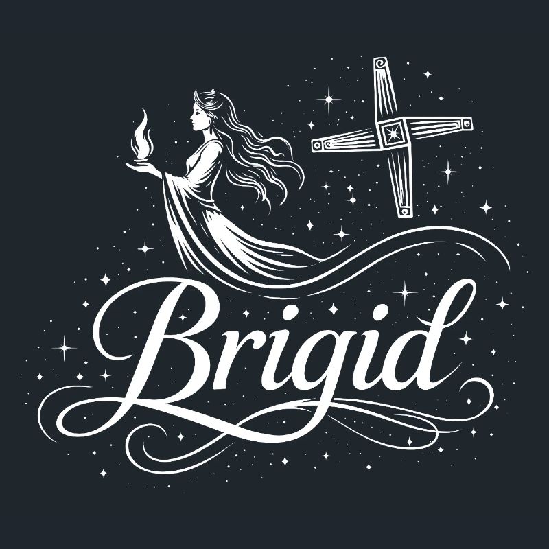 Imbolc Brigid & Flame - Symbol & Cross