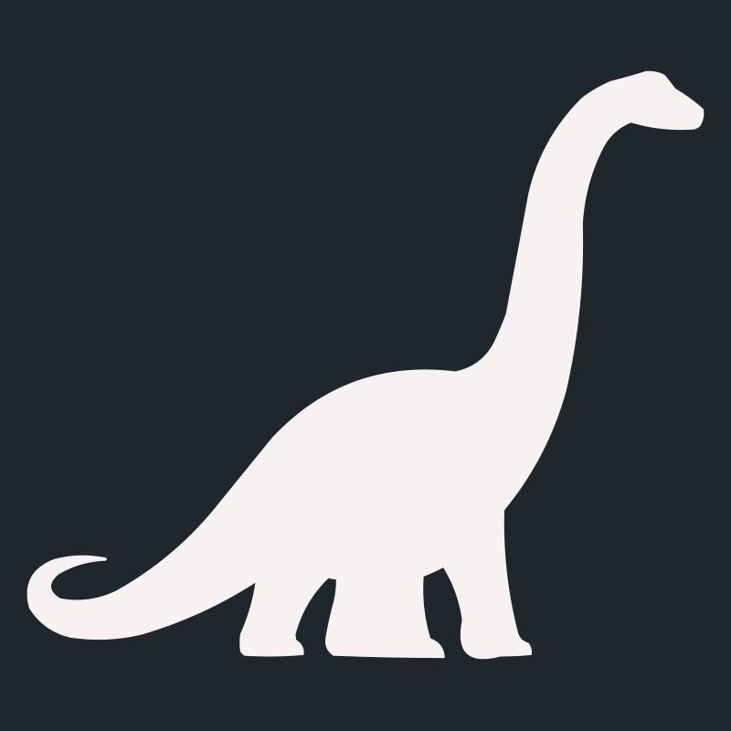 Silhouette de dinosaure à long cou