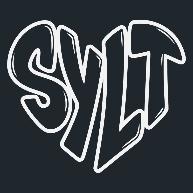 Sylt Graffiti Schriftzug Herz