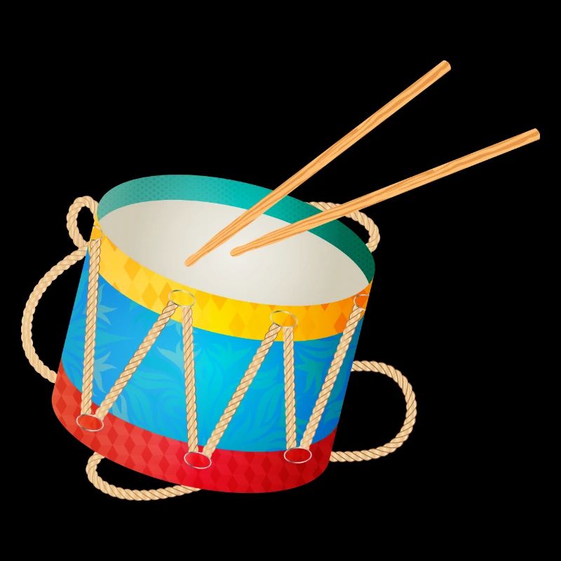 bunte Trommel für Kinder mit Drumsticks