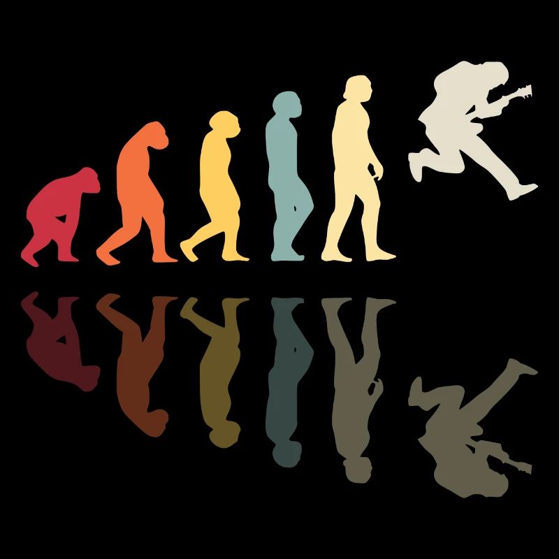 Human Evolution Band Gitarre Retro Vintage Guitari