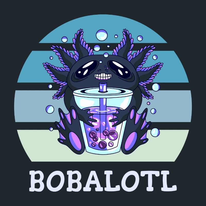 Boba Bubble Tea Axolotl Bobalotl