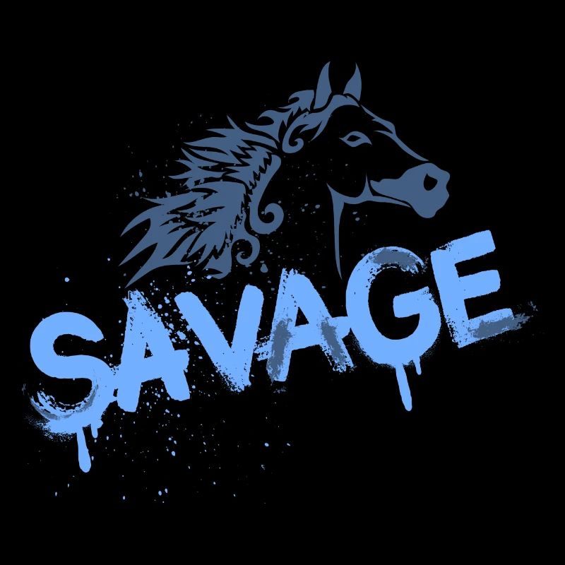 Conception de graffiti de cheval sauvage