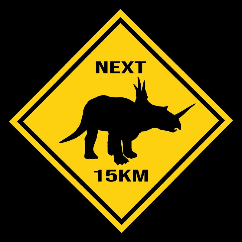 À l’attention du Styracosaurus traversant la conception de la route