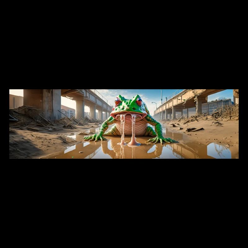 grenouille bave visqueuse géante montée du monstre mutant
