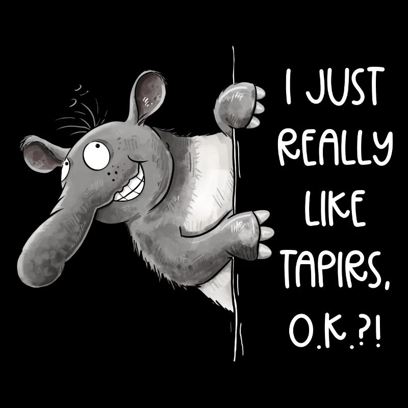 Drolliges Tapir I Tapir Spruch Cartoon
