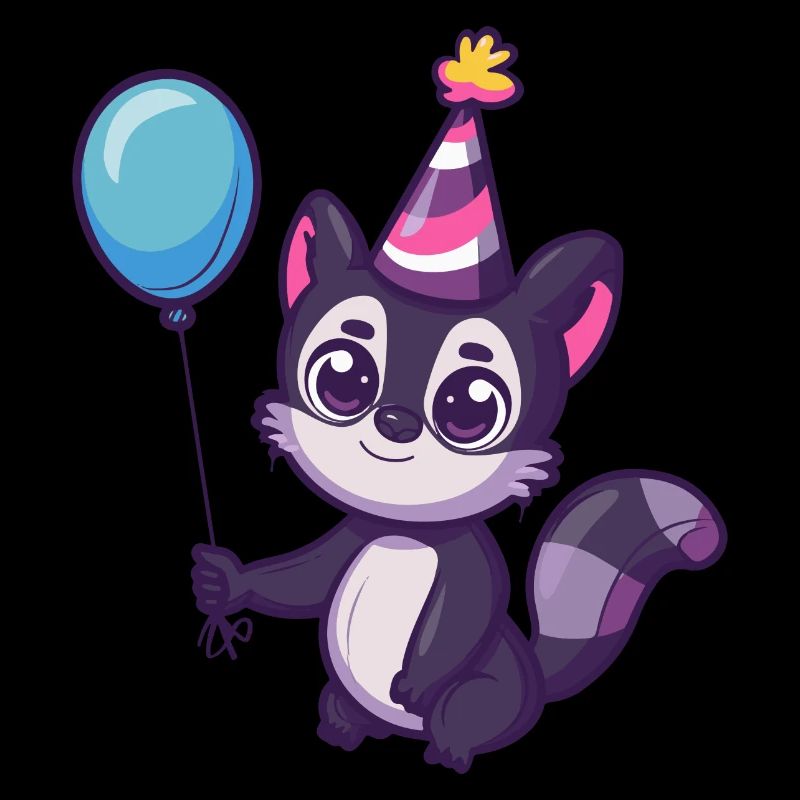 Stinktier Geburtstag Comic Niedlich